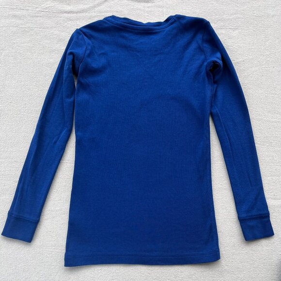 Primary Organic Long-Sleeve PJ Top & Pants, "Cobalt" Color, Size 6-7, EUC - Picture 3 of 13